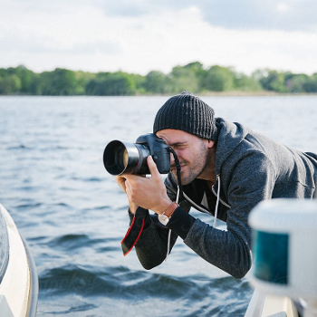 Photographer on a Boat | LisbonYacht
